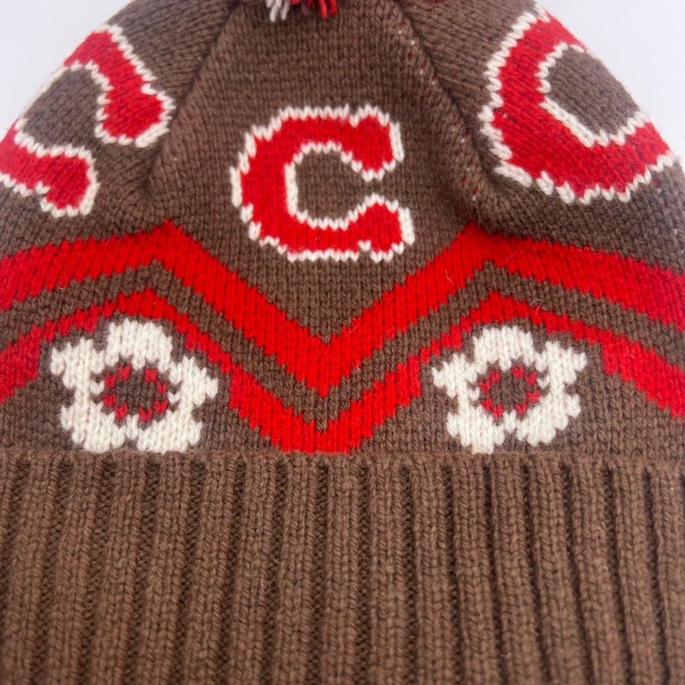 NWT Coach Fair Isle Print Knit Beanie - Picture 13 of 15